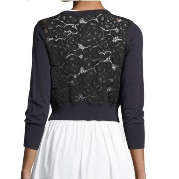 Karl Lagerfeld Sweaters - Karl Lagerfeld Black Lace Cardigan